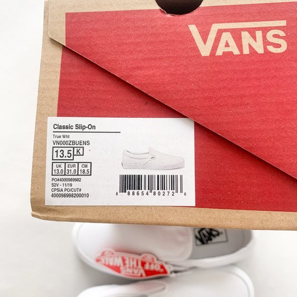 SOLD. Vans White Classic Slip On Shoes - Picture 4 of 4